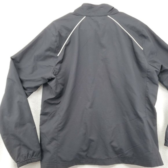 REEBOK Windbreaker Women's Warm Up Track Jacket Full-Zip Black Size XL - Picture 11 of 12
